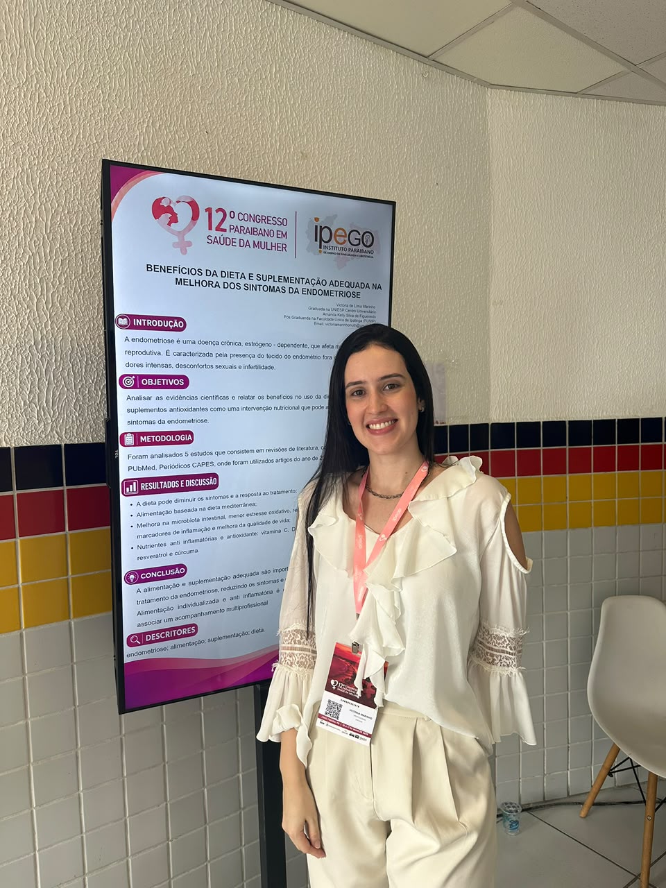Trabalho sobre dieta e sintomas da endometriose · 12º Congresso Paraibano em Saúde da Mulher